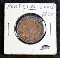 1875 5 REIS PORTUGAL COIN V