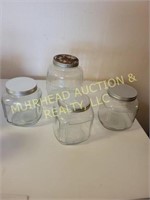 GLASS CANISTERS/ JARS