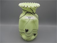 Barber Fetty '76 9" pinched Hanging Heart vase