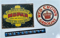 2 Metal signs