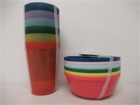 Lot of (6) Pillowfort Multi-Colour Plastic Cups &