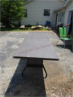 Brown Metal 8-foot long Table