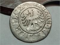 OF)  Old Polish silver coin
