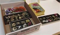 COSTUME JEWELRY TRAY LOT INCLUDES