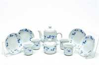White & Blue Forget-Me-Not Miniature Tea Set