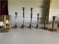 Solid Brass Maleck Single Candlestick Holders