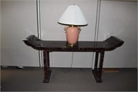 Brown Acrylic 70" x 18" x 33" Winged entry table &