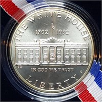 1992 White House Uncirculated Silver Dollar MIB