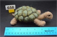 Unique 6" hand crafted felt turtle
