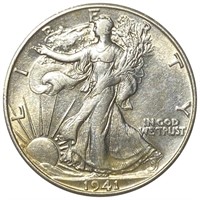 1941-S Walking Liberty Half Dollar CLOSELY UNC