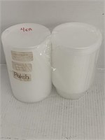 (40 Pcs) 8oz Plastic Containers w/Lids