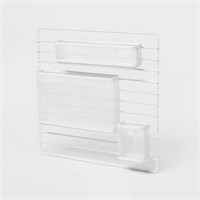 Mesh Wall Office Supply Organizer White -...