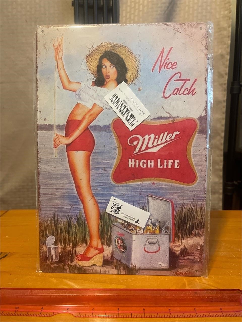 New Miller High Life “Nice Catch” metal sign