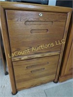 beautiful wood locking 2 drawer file cabinet w key