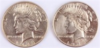 Coin 2 Peace Silver Dollar 1935-P & S