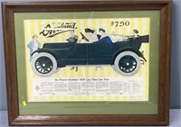 Overland Advertisement Car Print Framed