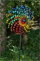 Rainbow Pinwheel  Wind Sculpture