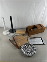 Towel holders, cutting boards, serving trays,