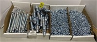 Assorted Concrete Anchor Threaded Fasteners and