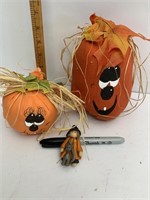 Two pumpkins and a witch pin