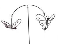 5ft Balancing Butterflies Metal Yard Art