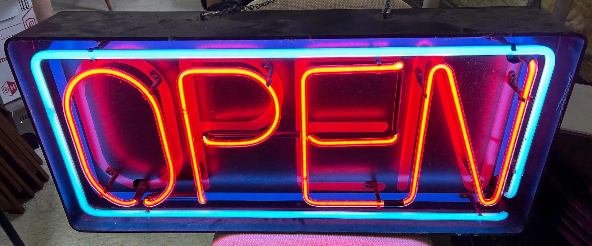 Neon "Open" Sign