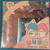 1976 sanrio “little twin stars” color foil origami