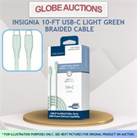 INSIGNIA 10-FT USB-C LIGHT GREEN BRAIDED CABLE