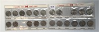 Can. 1867-1992  25 Cents Coins