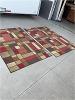 Area rugs, 90” x 63”, 90” x 63”, normal wear