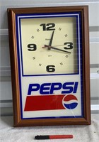 Vintage Pepsi Battery Operated Wall Clock