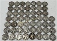 (53) Silver Mercury Dimes (1918-1945)