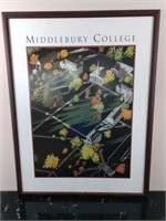 Framed Middlebury College Poster