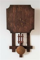 Early 20th Century Arts Crafts Mission Wall Clock