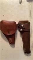 2 Leather Gun Holsters One is Hunter