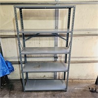 Gray metal shelf