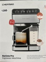 CHEFMAN BARISTA PRO ESPRESSO MACHINE RETAIL $370