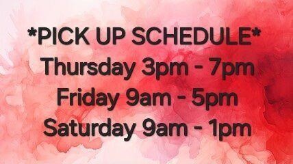 PICK UP SCHEDULE