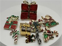 Selection of Christmas Brooches & Pins