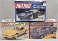 Car model kits - Corvette's