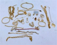 Gold Tone Costume Jewelry.