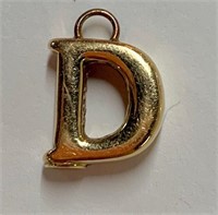 14k "D" Pendant  1 g