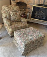 Chair/ pillow and ottoman