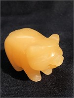 Carved stone pig 2 inches long