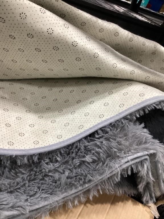 Area rug fluffy- Gray