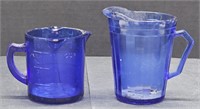 (AQ) Vintage Cobalt Blue Glass 1 Cup 8oz