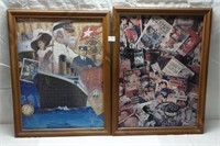 FRAMED PUZZLES - LARGEST 21.5" X 28.5" - QTY 2