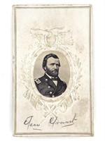 CDV Photo Portrait Ulysses Grant Patriotic Mount