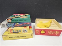 Vingtage Games Cootie, Tiddly Winks, Fisher Price