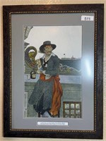 Framed Captain Kidd Nautical Pirate Portrait Print